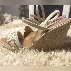 Steve Madden snakeskin wedges